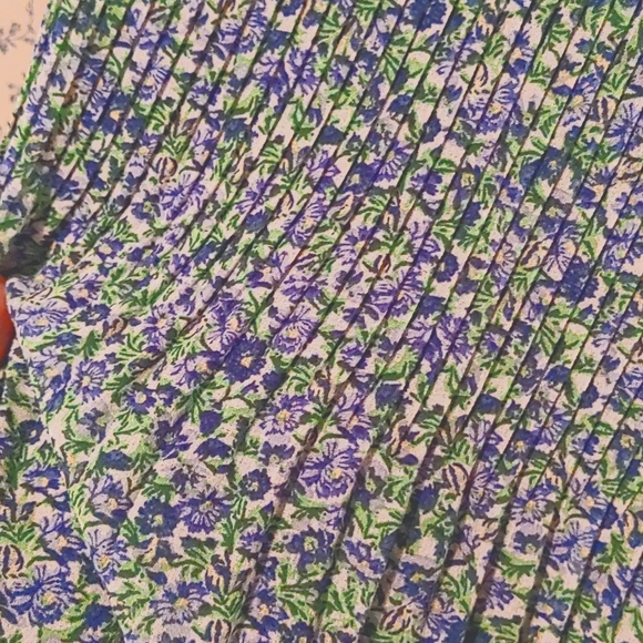 Mango Blue and Green Floral Maxi Skirt - Picture 3 of 4